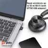 Auriculares HP Poly Voyager 4320 USB-C + dongle BT700, inalámbricos, oficina/call center, auriculares, negro