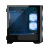 Caja de PC MODECOM Horizon ARGB FLOW MIDI negra — compatibilidad E-ATX, cristal templado, ARGB, USB-C, GPU máx. 400 mm