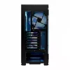 Caja de PC MODECOM Horizon ARGB FLOW MIDI negra — compatibilidad E-ATX, cristal templado, ARGB, USB-C, GPU máx. 400 mm