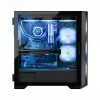 Caja de PC MODECOM Horizon ARGB FLOW MIDI negra — compatibilidad E-ATX, cristal templado, ARGB, USB-C, GPU máx. 400 mm