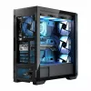 Caja de PC MODECOM Horizon ARGB FLOW MIDI negra — compatibilidad E-ATX, cristal templado, ARGB, USB-C, GPU máx. 400 mm