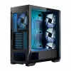 Caja de PC MODECOM Horizon ARGB FLOW MIDI negra — compatibilidad E-ATX, cristal templado, ARGB, USB-C, GPU máx. 400 mm
