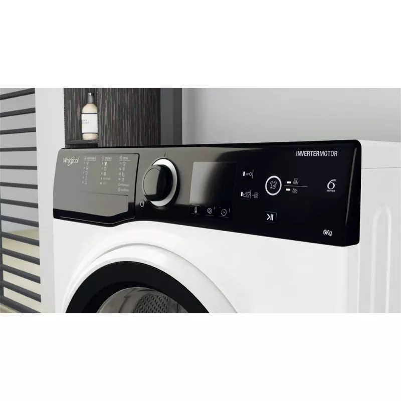 Whirlpool WRBSS 6249 S EU lavadora de libre instalación slim de carga frontal 6 kg 1200 rpm, clase energética C, blanca
