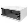 Armario de pared DIGITUS 4U - SOHO sin montar 241x540x400mm puerta frontal de cristal completo gris