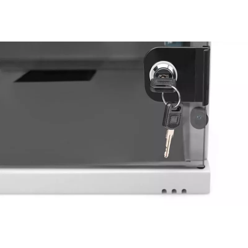 Armario de pared DIGITUS 4U - SOHO sin montar 241x540x400mm puerta frontal de cristal completo gris