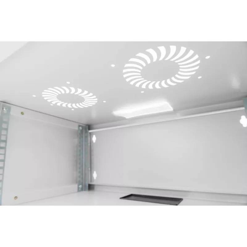 Armario de pared DIGITUS 4U - SOHO sin montar 241x540x400mm puerta frontal de cristal completo gris