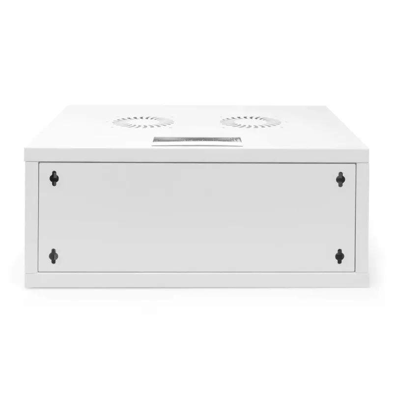 Armario de pared DIGITUS 4U - SOHO sin montar 241x540x400mm puerta frontal de cristal completo gris