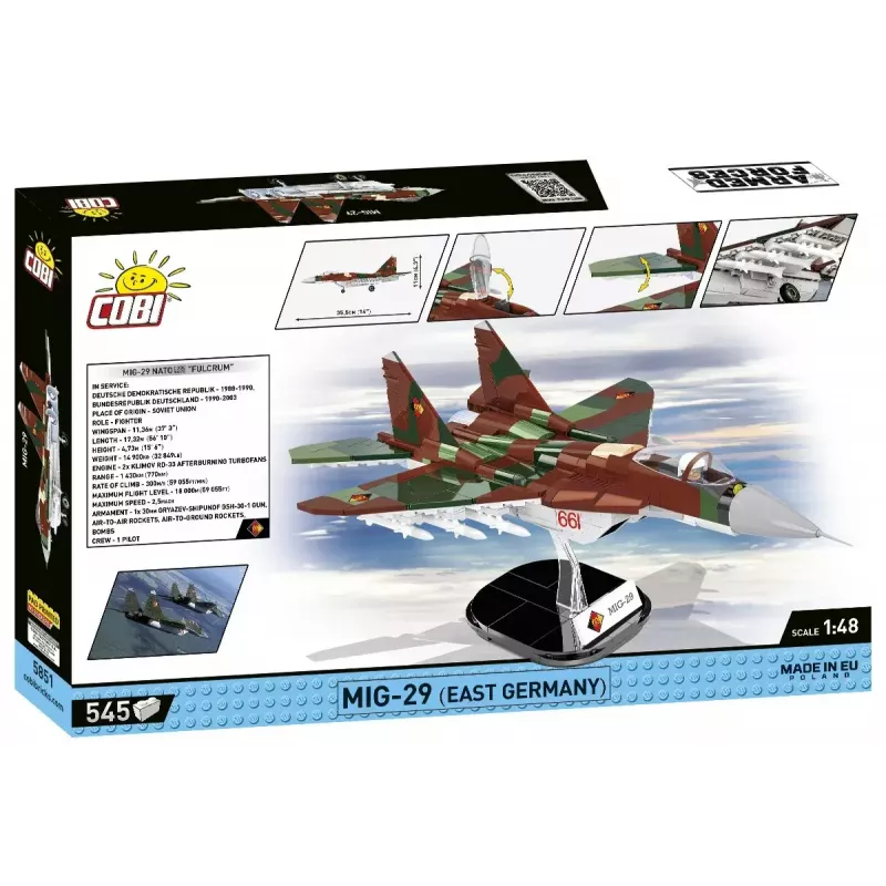 Juguete de construcción Cobi MiG-29 Alemania Oriental 5851 — set de 300 piezas