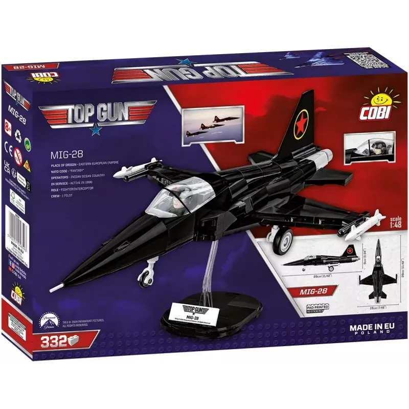 Set de construcción Cobi Top Gun MiG-28 5859 maqueta a escala 1:48, set de bloques de coleccionista