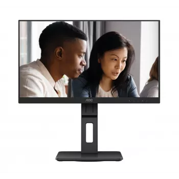 AOC 22E2UMF monitor VA de 21,5 pulgadas (54,6 cm), 1920 x 1080 Full HD, 75 Hz, 4 ms, HDMI, DisplayPort, VGA, hub USB, altavoces, pivot, altura regulable, negro