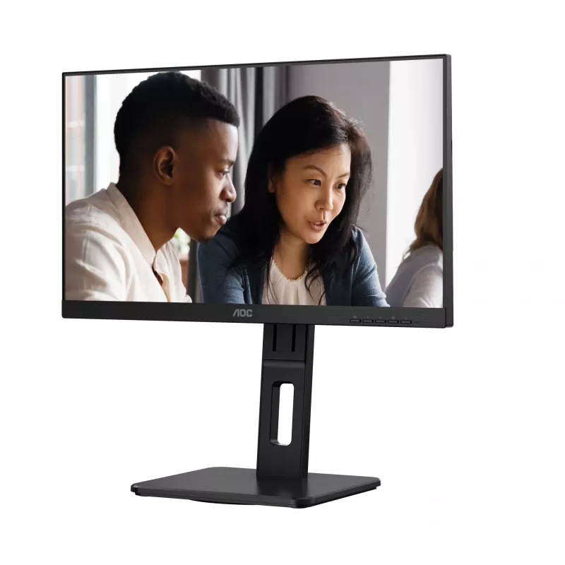 AOC 22E2UMF monitor VA de 21,5 pulgadas (54,6 cm), 1920 x 1080 Full HD, 75 Hz, 4 ms, HDMI, DisplayPort, VGA, hub USB, altavoces, pivot, altura regulable, negro
