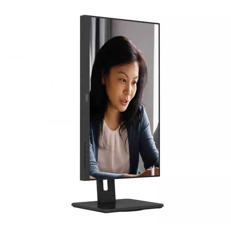 AOC 22E2UMF monitor VA de 21,5 pulgadas (54,6 cm), 1920 x 1080 Full HD, 75 Hz, 4 ms, HDMI, DisplayPort, VGA, hub USB, altavoces, pivot, altura regulable, negro