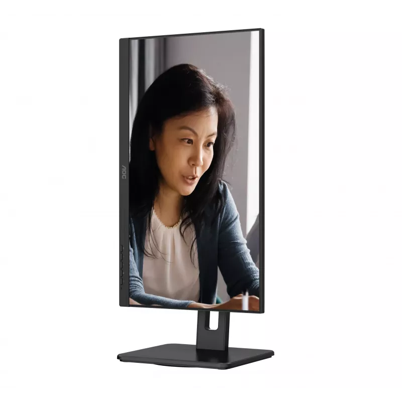 AOC 22E2UMF monitor VA de 21,5 pulgadas (54,6 cm), 1920 x 1080 Full HD, 75 Hz, 4 ms, HDMI, DisplayPort, VGA, hub USB, altavoces, pivot, altura regulable, negro