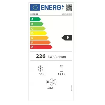 Frigorífico independiente Gorenje NRK418ECW4 — 256 L totales, 171 L frigorífico, 85 L congelador, No Frost, Multi-Airflow, blanco