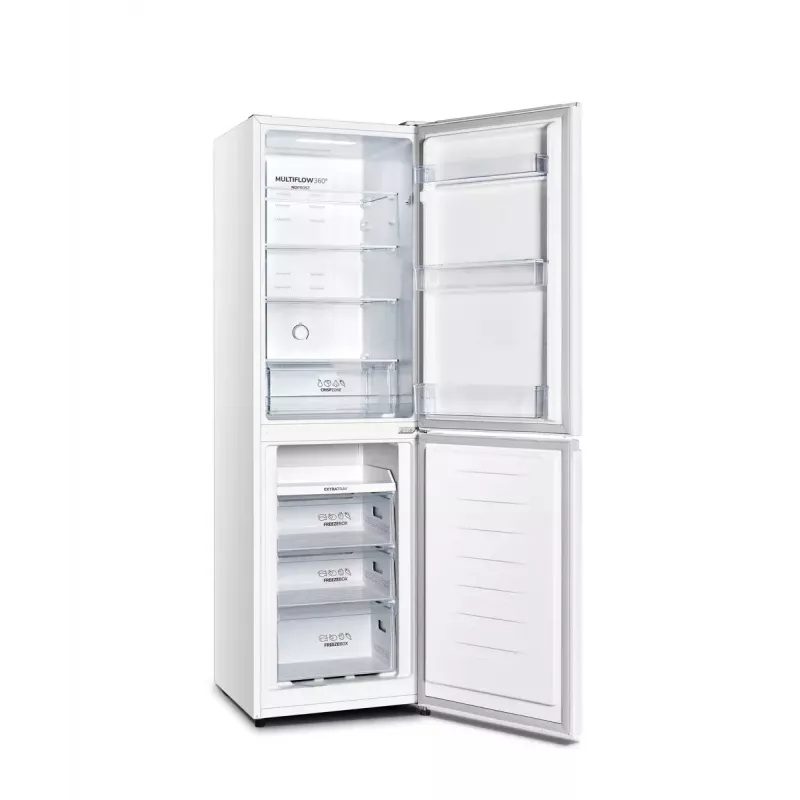 Frigorífico independiente Gorenje NRK418ECW4 — 256 L totales, 171 L frigorífico, 85 L congelador, No Frost, Multi-Airflow, blanco