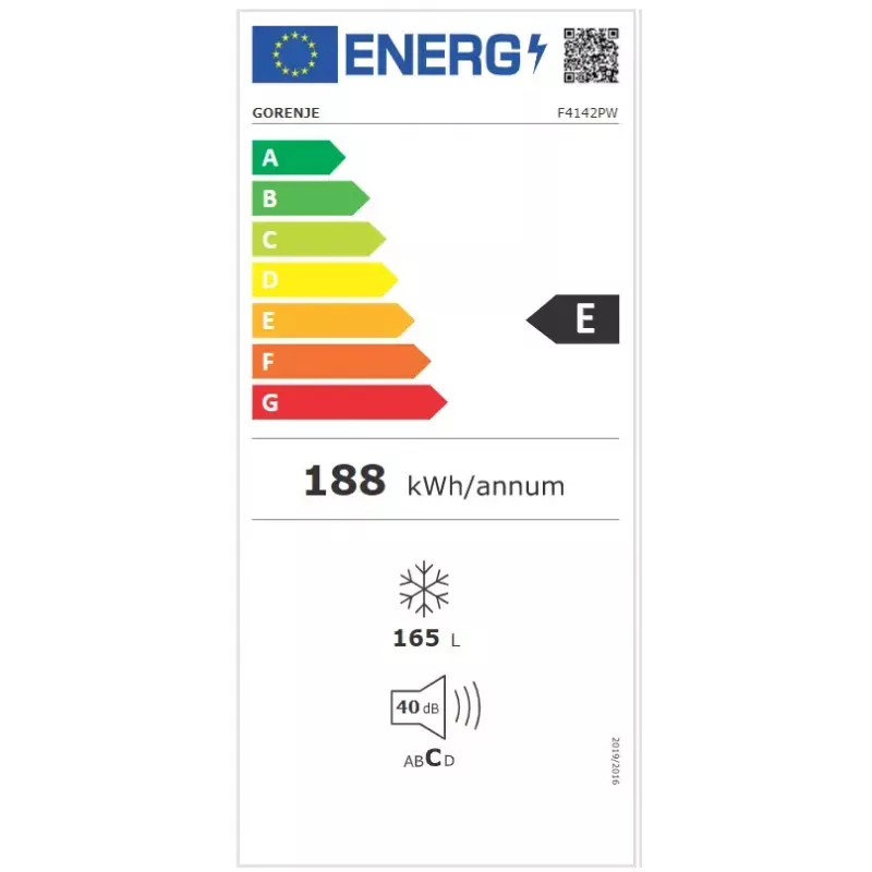 Congelador Gorenje F4142PW vertical 165 L blanco