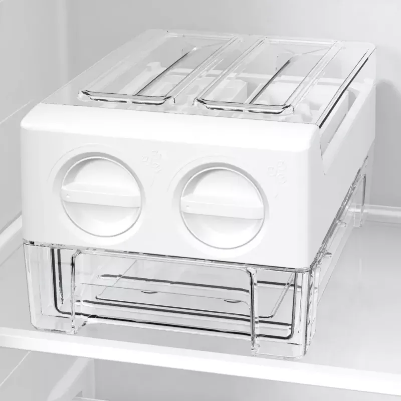 Frigorífico side-by-side Gorenje NRR9185EAXL — 550 L, independiente, plateado, No Frost, máquina de hielo, pantalla táctil LED
