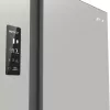 Frigorífico side-by-side Gorenje NRR9185EAXL — 550 L, independiente, plateado, No Frost, máquina de hielo, pantalla táctil LED