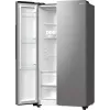 Frigorífico side-by-side Gorenje NRR9185EAXL — 550 L, independiente, plateado, No Frost, máquina de hielo, pantalla táctil LED