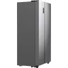 Frigorífico side-by-side Gorenje NRR9185EAXL — 550 L, independiente, plateado, No Frost, máquina de hielo, pantalla táctil LED