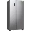 Frigorífico side-by-side Gorenje NRR9185EAXL — 550 L, independiente, plateado, No Frost, máquina de hielo, pantalla táctil LED