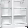 Frigorífico side-by-side Gorenje NRR9185EAXL — 550 L, independiente, plateado, No Frost, máquina de hielo, pantalla táctil LED