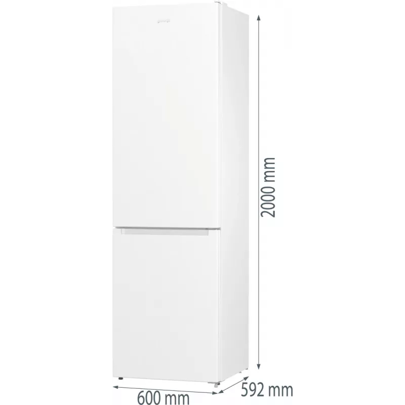 Frigorífico-congelador combinado Gorenje NRK6202EW4 BK070B, 331 L, No Frost (frigorífico), SN-N, 9 kg/24h, E, blanco
