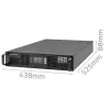 SAI para rack QOLTEC 52286 2 kVA (2000 W) factor de potencia 1,0, montaje en rack
