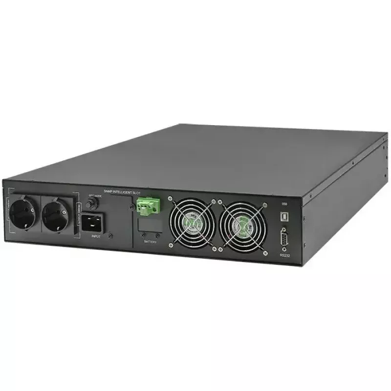 SAI para rack QOLTEC 52286 2 kVA (2000 W) factor de potencia 1,0, montaje en rack