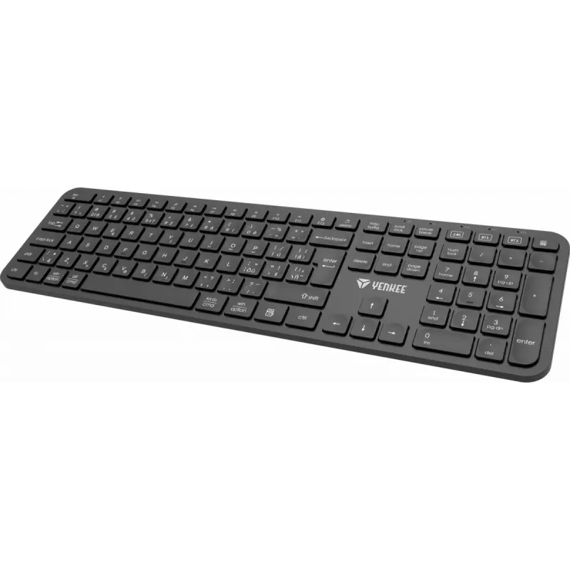 Teclado inalámbrico YENKEE YKB 2050 EGO 2.4G Bluetooth — diseño compacto, modo dual inalámbrico