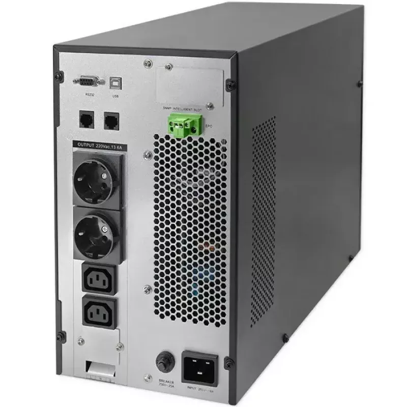 Sistema de alimentación ininterrumpida QOLTEC 52282 3kVA Line-Interactive con pantalla LCD