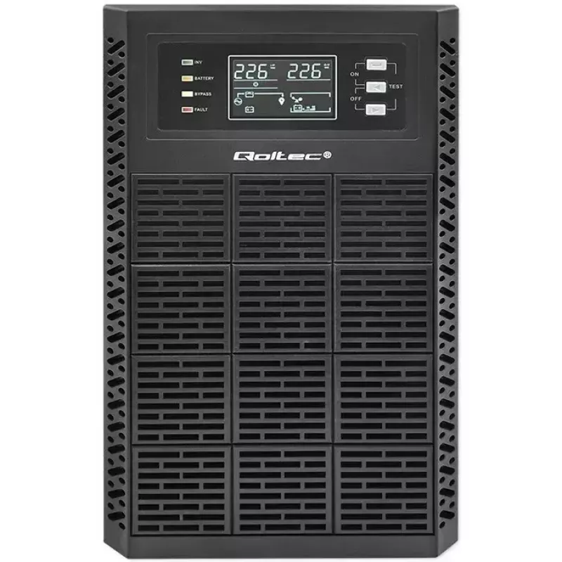 Sistema de alimentación ininterrumpida QOLTEC 52282 3kVA Line-Interactive con pantalla LCD