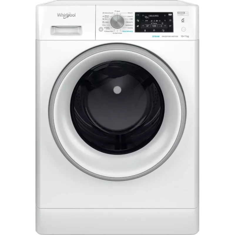 Whirlpool FFWDD 1076258 SV EE Lavadora secadora de libre instalación carga frontal blanca