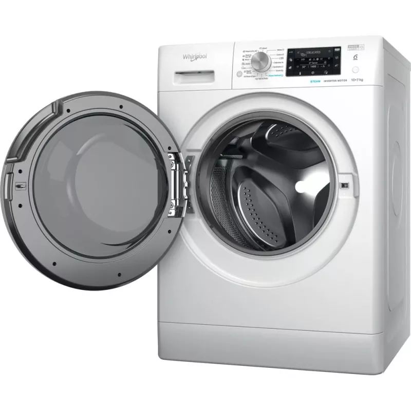 Whirlpool FFWDD 1076258 SV EE Lavadora secadora de libre instalación carga frontal blanca