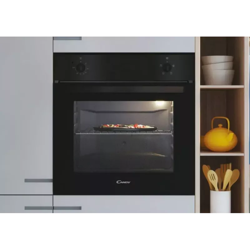 Horno Candy | FIDC N100/1 | 70 L | Eléctrico | Manual | Mecánico | Convección | Altura 59,5 cm | Anchura 59,5 cm | Negro
