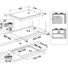Whirlpool AKWL 728/NB Placa de gas integrada negra 75 cm 5 zonas