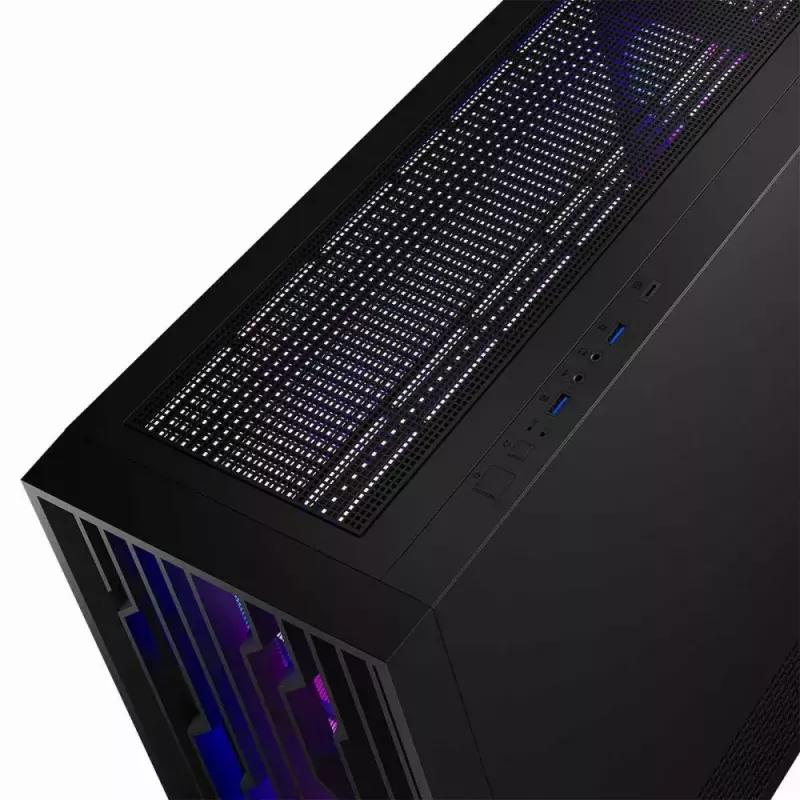 Caja de PC MODECOM Perun Apex ARGB ATX Midi Tower, cristal templado, USB-C, compatible con ATX/Micro ATX, 3x140mm frontal, 1x140mm trasero