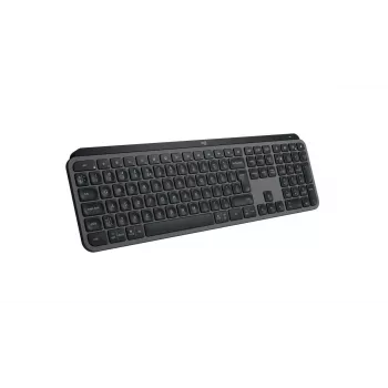 Teclado inalámbrico de tamaño completo Logitech Master MX Keys S — Bluetooth, QWERTY, interruptores de tijera, retroiluminación LED, Grafito