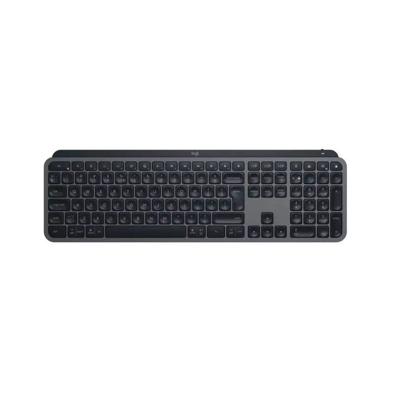 Teclado inalámbrico de tamaño completo Logitech Master MX Keys S — Bluetooth, QWERTY, interruptores de tijera, retroiluminación LED, Grafito