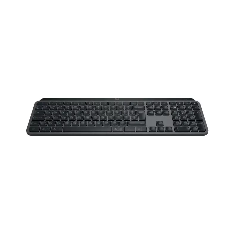 Teclado inalámbrico de tamaño completo Logitech Master MX Keys S — Bluetooth, QWERTY, interruptores de tijera, retroiluminación LED, Grafito