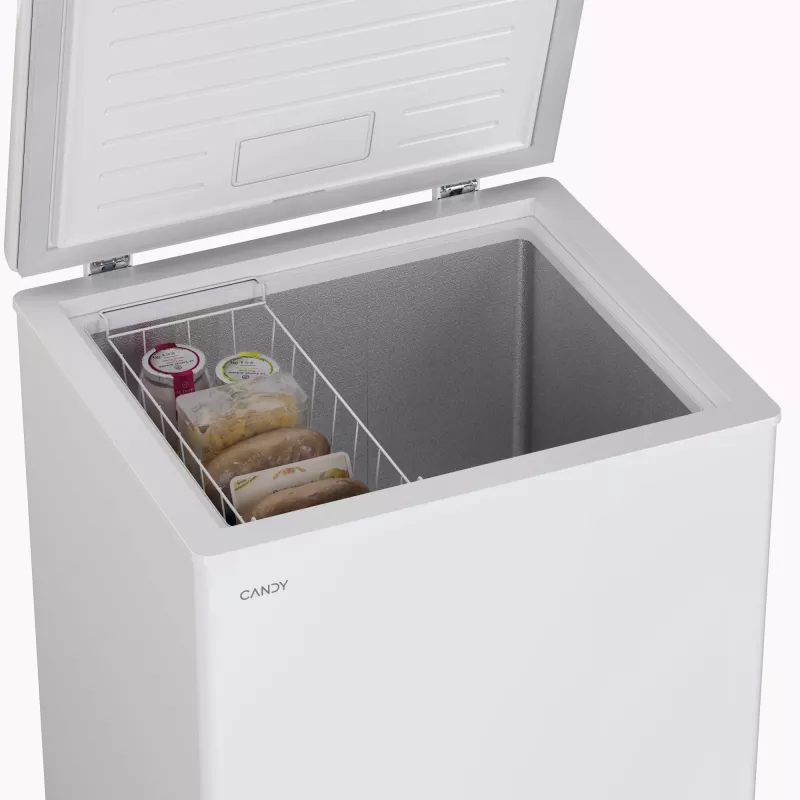 Arcón congelador CANDY CCHH 145E — 137 l de capacidad neta, 4 estrellas, apertura a la izquierda, blanco