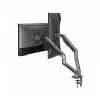 Soporte de doble monitor ajustable montado en escritorio GEMBIRD, Gris Espacial