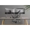 Soporte de doble monitor ajustable montado en escritorio GEMBIRD, Gris Espacial