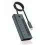 ICY BOX IB-HUB1457-C31 USB 3.2 Gen 1 (3.1 Gen 1) Type-C 10000 Mbit/s Azul, Gris