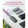 ICY BOX IB-HUB1457-C31 USB 3.2 Gen 1 (3.1 Gen 1) Type-C 10000 Mbit/s Azul, Gris