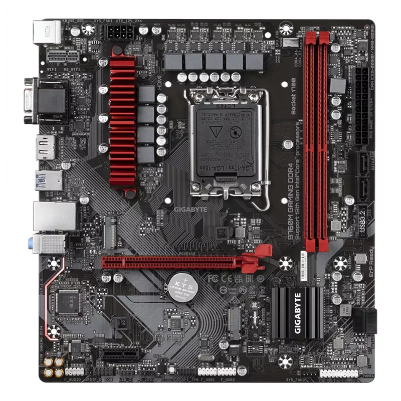 Placa base GIGABYTE B760M GAMING DDR4 - Compatible con CPUs Intel Core 14.ª gen, VRM digital 6+2+1 fases, hasta 5333MHz DDR4 (OC), 2xPCIe 4.0 M.2, 2.5GbE LAN, USB 3.2 Gen1
