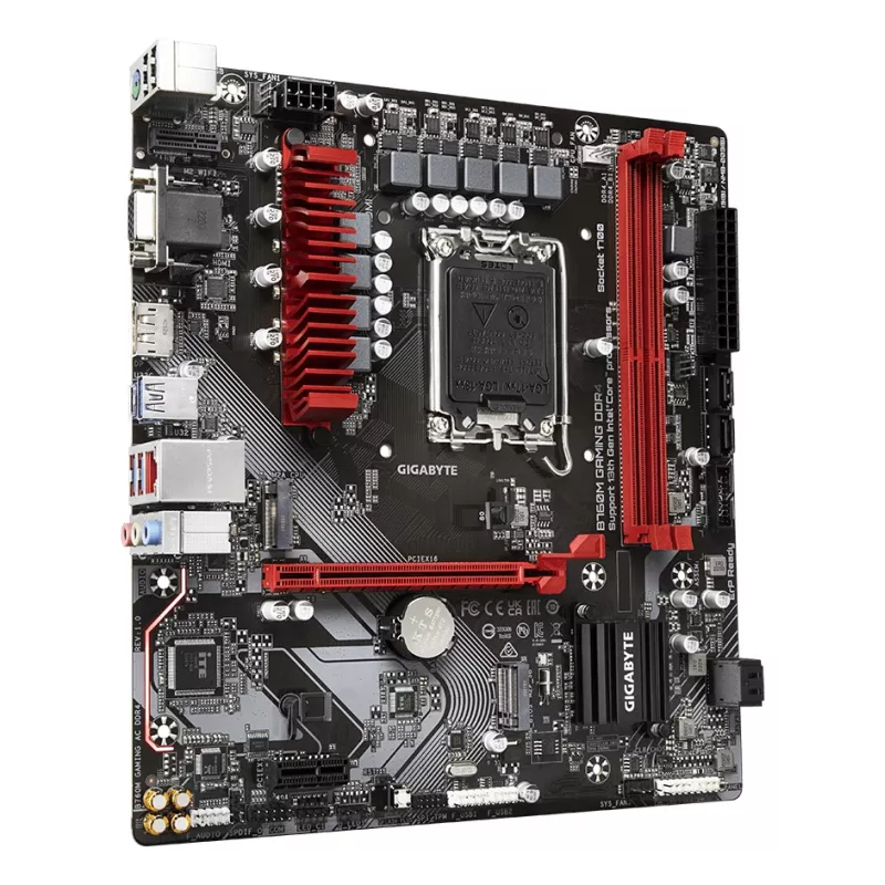 Placa base GIGABYTE B760M GAMING DDR4 - Compatible con CPUs Intel Core 14.ª gen, VRM digital 6+2+1 fases, hasta 5333MHz DDR4 (OC), 2xPCIe 4.0 M.2, 2.5GbE LAN, USB 3.2 Gen1
