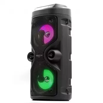 Altavoz estéreo portátil SQUEAK SQ1004 Harmony BT 5.0, 40W RMS, Bluetooth 5.0, FM, LED, batería de 8 h, Negro
