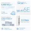 TP-Link AXE5400 Whole Home Mesh Wi-Fi 6E System (Tri-Band), Blanco, Interno, Sistema Mesh, 500 m², FCC: