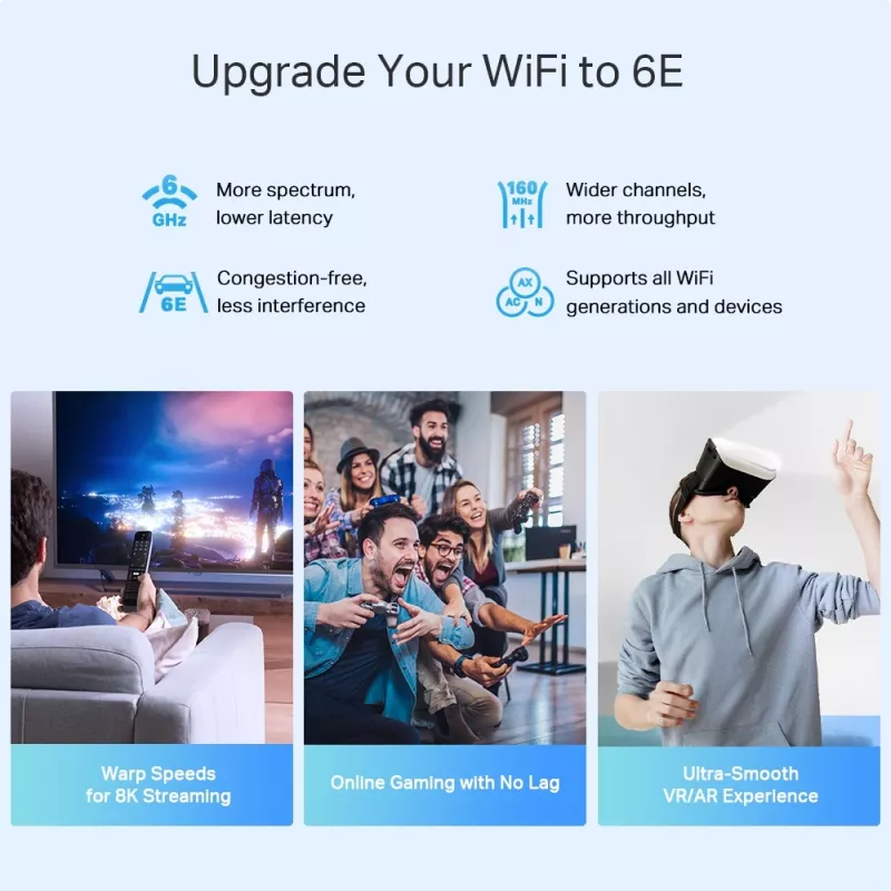 TP-Link AXE5400 sistema Wi-Fi 6E Mesh para toda la casa (tribanda), blanco, DECO XE75 PRO (pack de 3)